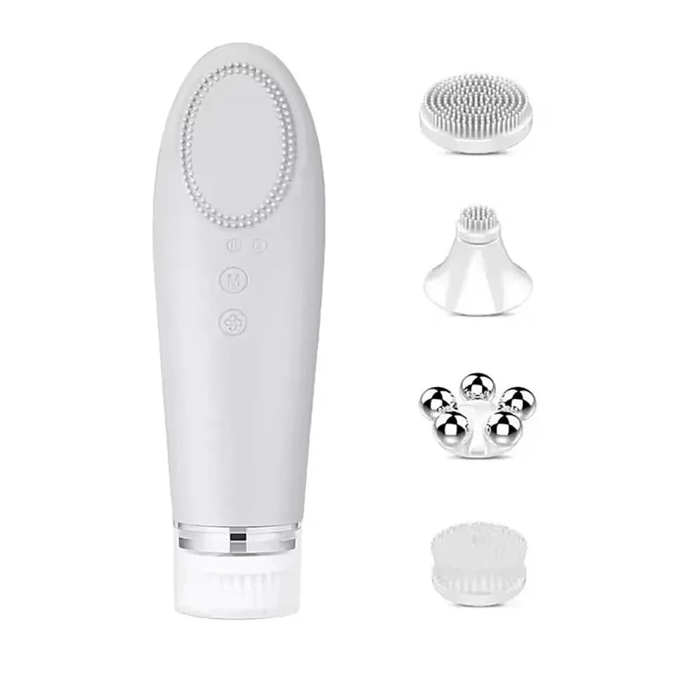 Nuovo IFINE Beauty 4 in 1 Dispositivo per il sollevamento della pelle del viso Detergente per spazzole per il viso Spazzola elettrica per la pulizia del viso in silicone per una pulizia profonda