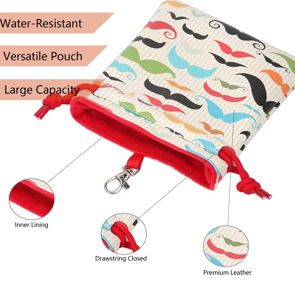 Fuax PU Pelle sintetica Vari modelli Stampe Borsa per tee Borsa per oggetti di valore da golf con coulisse