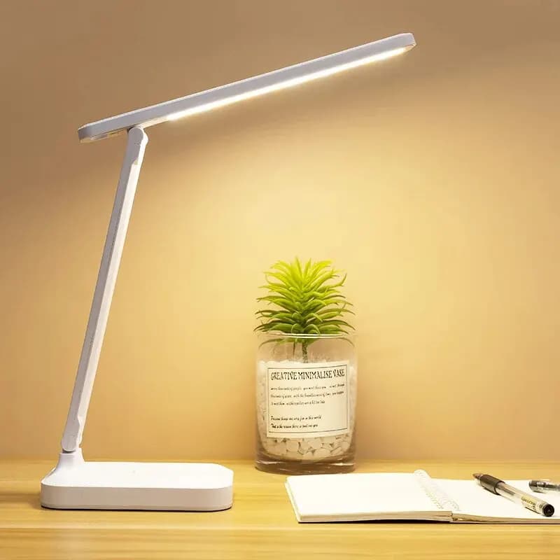 Lampada da scrivania pieghevole a LED con 3 controlli tattili con regolazione continua Luce da lettura per la cura degli occhi Luce notturna da comodino regolabile