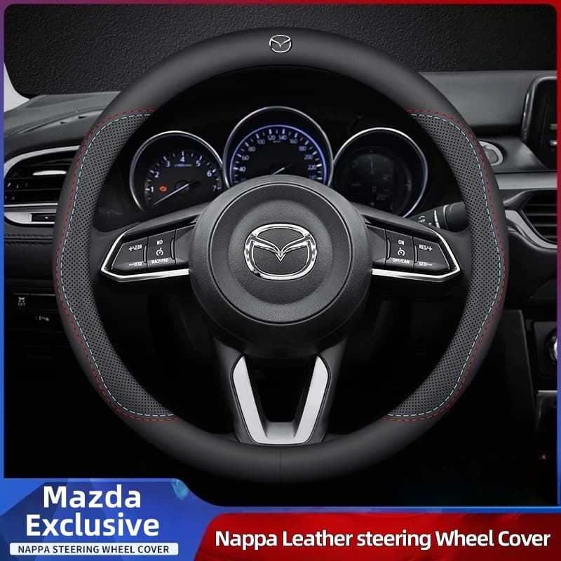 Anti-slip breathable leather car cover 38 cm for Mazda 23 CX5 CX30 CX8 CX3 Mazda2 6 5 CX9 BT50 MX5 Car accessories