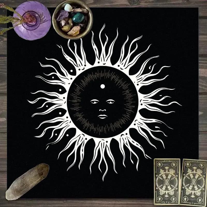 VIKAMA Tarocchi difettono la lettura di carte dei tarocchi, altari per divinazione in stoffa, astrologia in stoffa, giochi da tavolo per divinazione, decorazioni per la casa