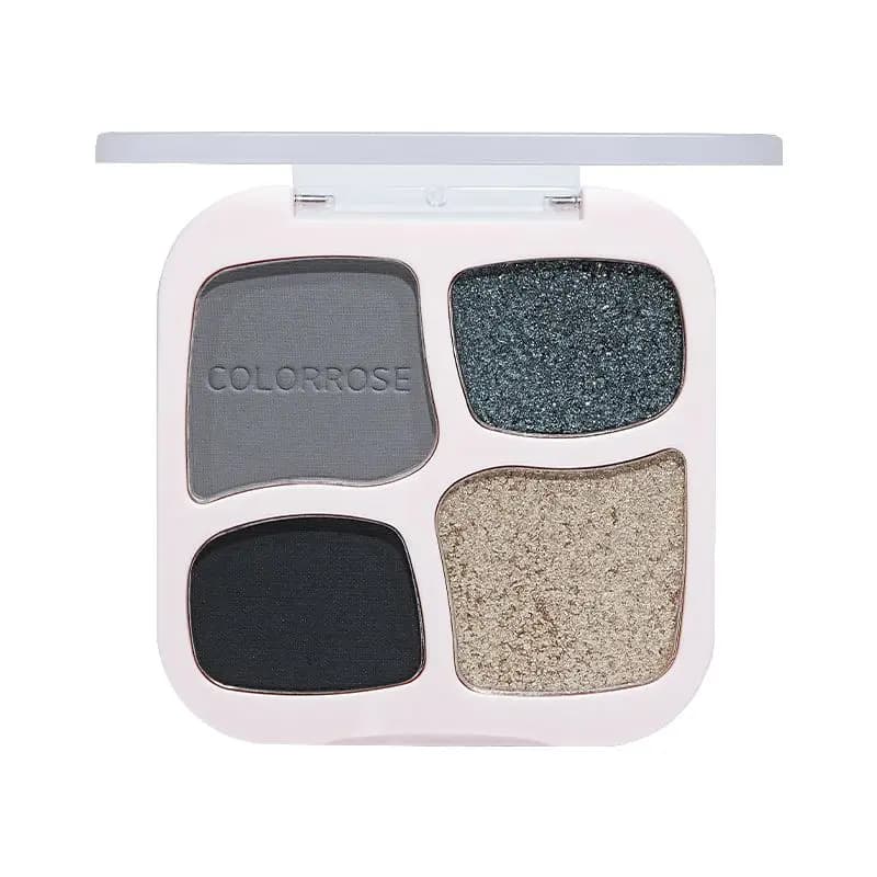 Colorrose Pocket Tavolozza di ombretti a quattro colori Pendolarismo quotidiano Evidenziatore tono terra Glitter Multiuso Versatile Contorno Cosplay