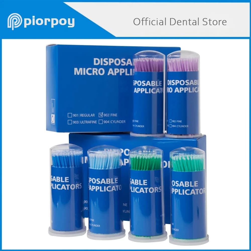 GULPOOE 100 Pz Dentale Micro Brush Dental Bottle Use And Drop Micro Brushes Application Brush Oral Tooth Whitening Tools