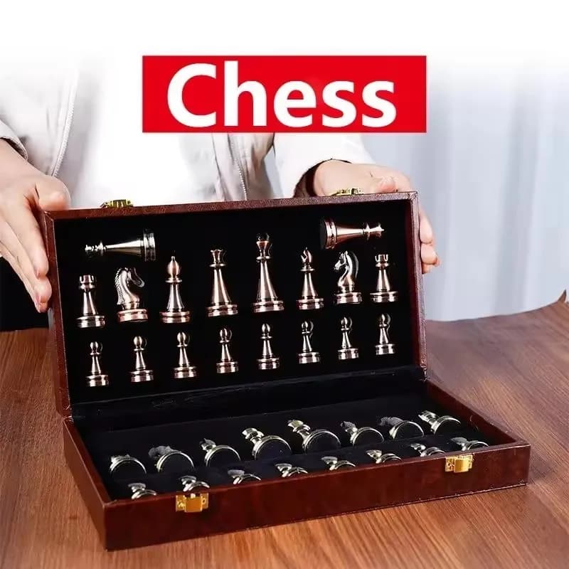 Magnetic Chess Set Competition Magnetic Chess Portable High-end Chess Pieces Folding Chessboard Children's Chess Pieces Western