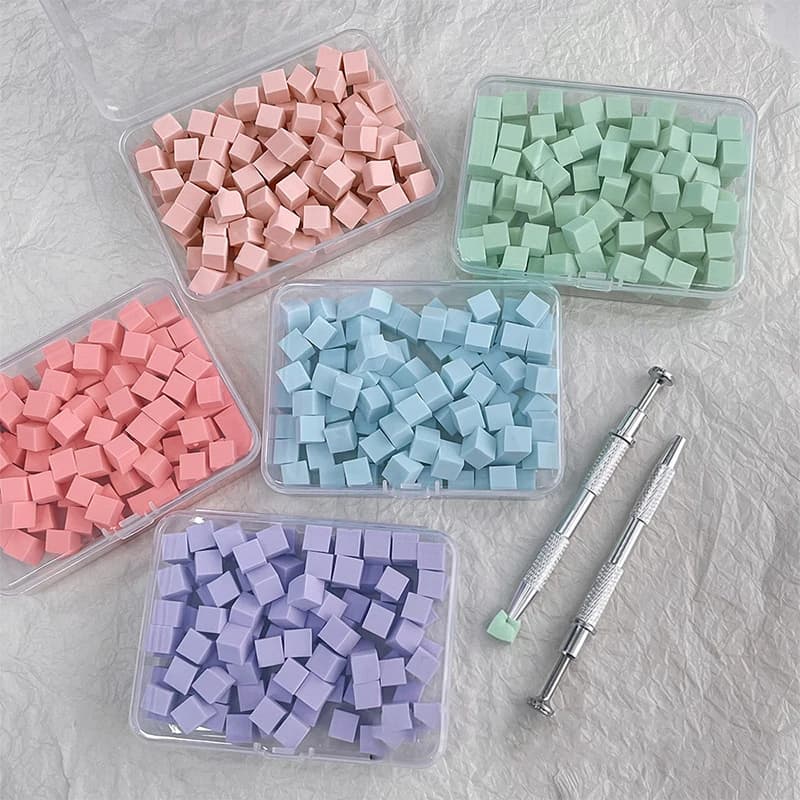 50/100Pcs Square Nail Art Sponge Set Gradient Nail Brushes Gel Polish Design Nail Sponge Grab Pen Manicure Supplies‘