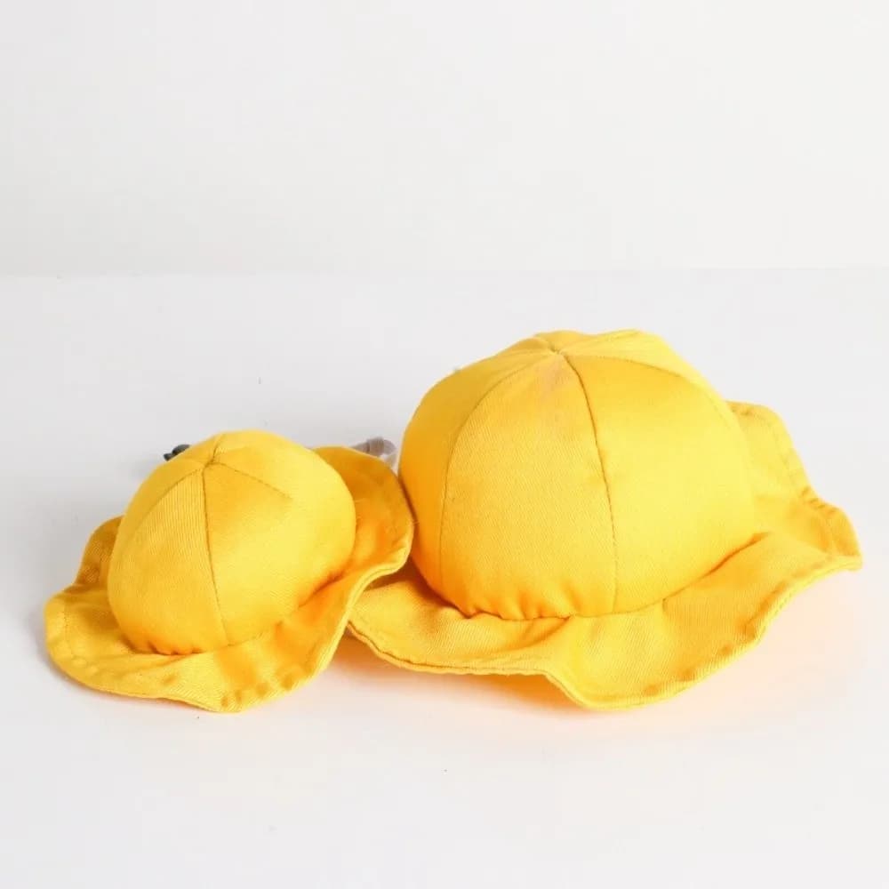 Adjustable Cat Sunscreen Hat Breathable UV Protection Pet Sun Hat Comfortable Plaid Pattern Pet Fisherman Hat Outdoor Walking