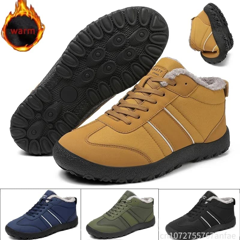 Winter Snow Boots For Men Women Keep Warm Cotton Shoes Outdoor Hiking Shoes Plush Warm High Ankle Boots Big Size 47 Man Sneakers