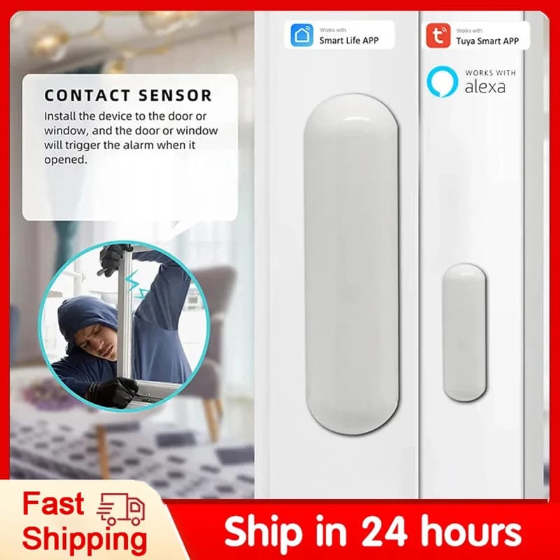 Tuya Door Window sensore magnetico Zigbee Wireless Mini Connection Smart Home rilevatori di porte Wireless automazione magnetica sottogola