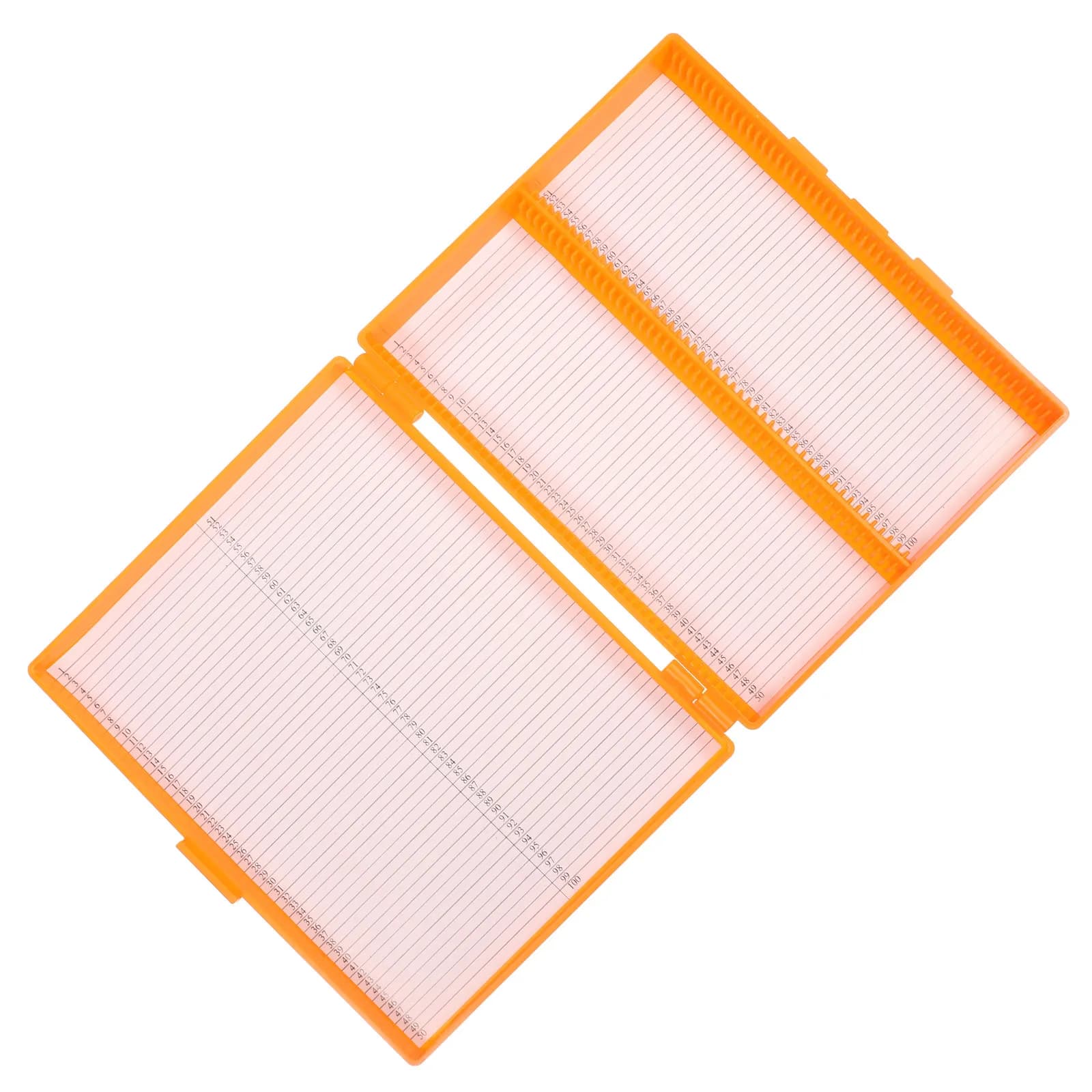 Scatole portaoggetti in plastica per microscopi, con coperchio trasparente, per l'organizzazione di vetrini da laboratorio e patologia, resistenti e durevoli.