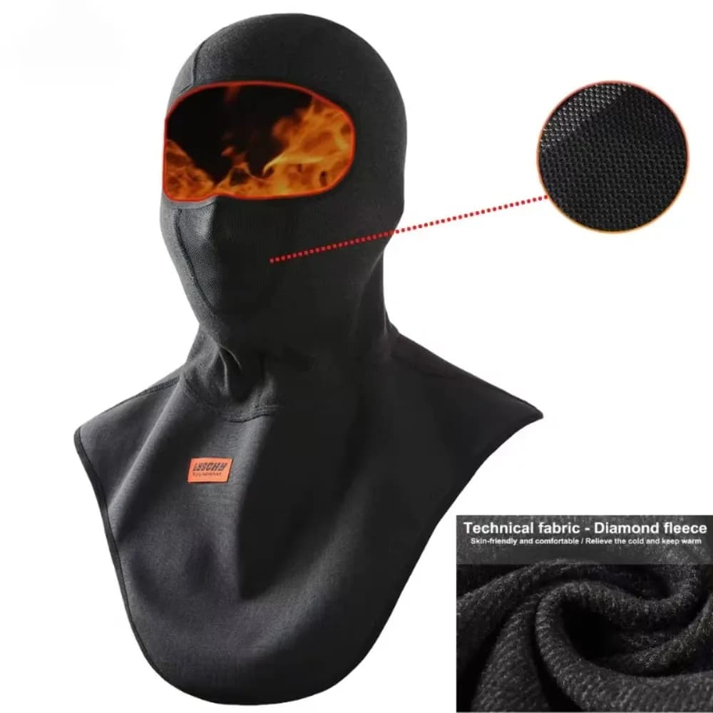 Winter Warm Thermal Windproof Breathable Motorcycle Helmet Balaclava, Men Women Ski Cycling Biking Mask Neck Cover