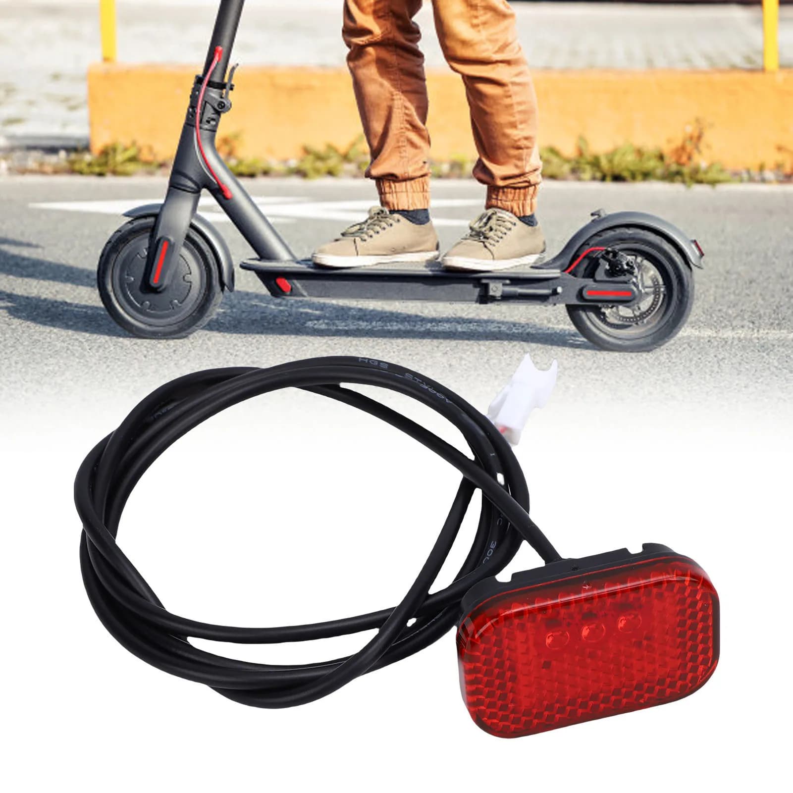 Tail Light Fit for Kukirin G2 Pro Electric Scooter LED Rear Tail Light Safety Warning Part for Replacement Cycling Tail Light