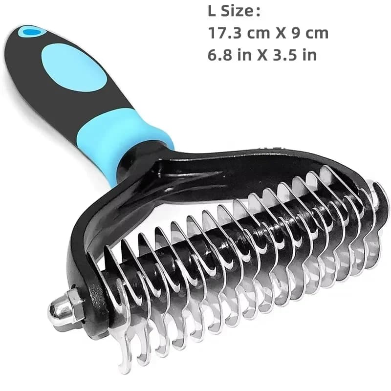 Spazzola professionale per la rimozione degli animali domestici Pettine per cani a 2 lati Spazzola per gatti Rastrello Strumenti per toelettatura dei cuccioli Sottopelo Spavare i capelli volanti