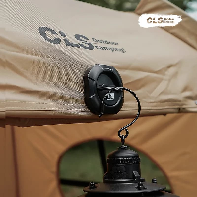 CLS Gancio magnetico da campeggio esterno Baldacchino Ventosa Fibbia sospesa Tenda da campeggio Fissatore per corda Ciclismo Luce di emergenza sospesa