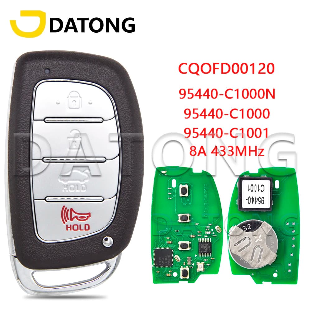 Chiave telecomando per auto Datong World per Hyundai Sonata 2015-2019 muslimb/C100N/C1001 muslimate 433MHz 8achio scheda di prossimità
