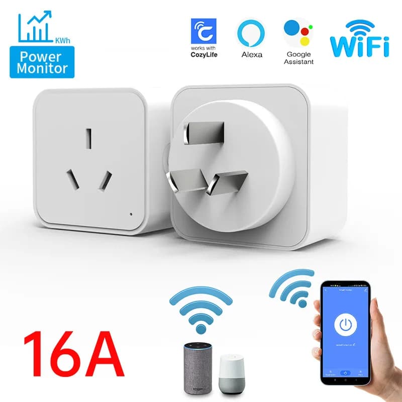 Tuya Zigbee Smart Socket Spina AU App Smartlife Wireless Remote Control Power Output Power Transmission Monitoring Time Working with Aleax