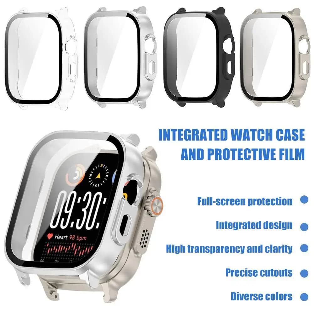 Vetro+custodia per Realme Watch 5 Protezione per schermo in vetro temperato e guscio protettivo completo con paraurti in PC rigido per Realme Watch 5