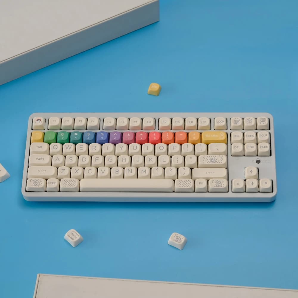 126 keys after rain Curve Set Cherry/MOA Profile PBT Sublimation Keycap for MX Switch Mechanical Keyboard Accessories