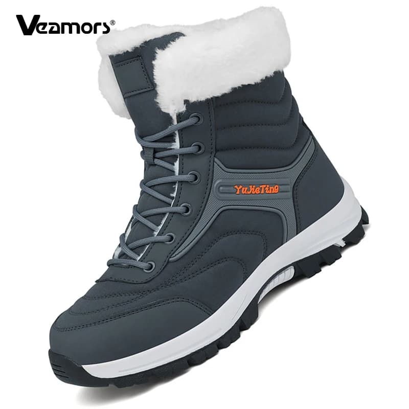 Scarpe da trekking invernali impermeabili Stivali da neve Scarpe in cotone caldo peluche Donna Uomo Stivali alti antiscivolo Scarpe da passeggio per esterni