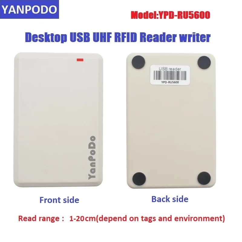 Lettore/Scrittore/Copiatore RFID UHF USB Yanpodo - 860-960MHz, Portata 10cm-1m, EPC GEN2, per Raspberry Pi e Android, C++/Java/C gratuiti # SD