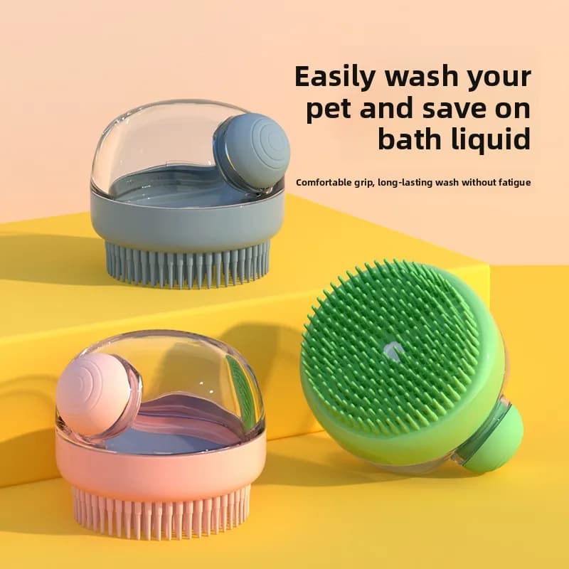 Guanto in silicone per il bagno degli animali domestici, spazzola massaggiante per cani e gatti, guanto delicato per la toelettatura e la rimozione del pelo in eccesso.
