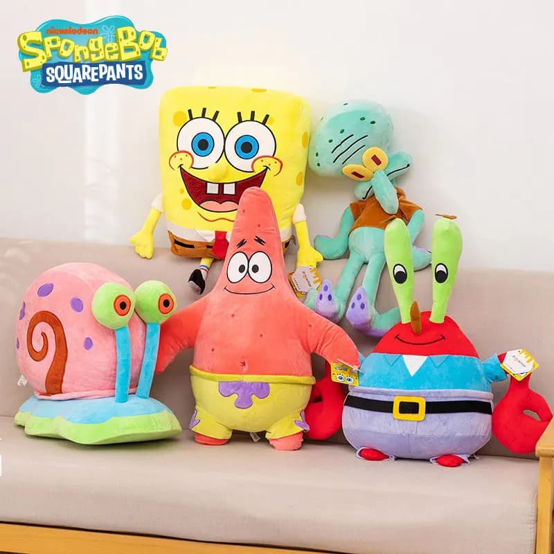 SpongeBob SquarePants Patrick Star Eugene H. Krabs Gary the Snail Peluche Cuscino di tiro Decorazioni Regalo di compleanno Ragazzo