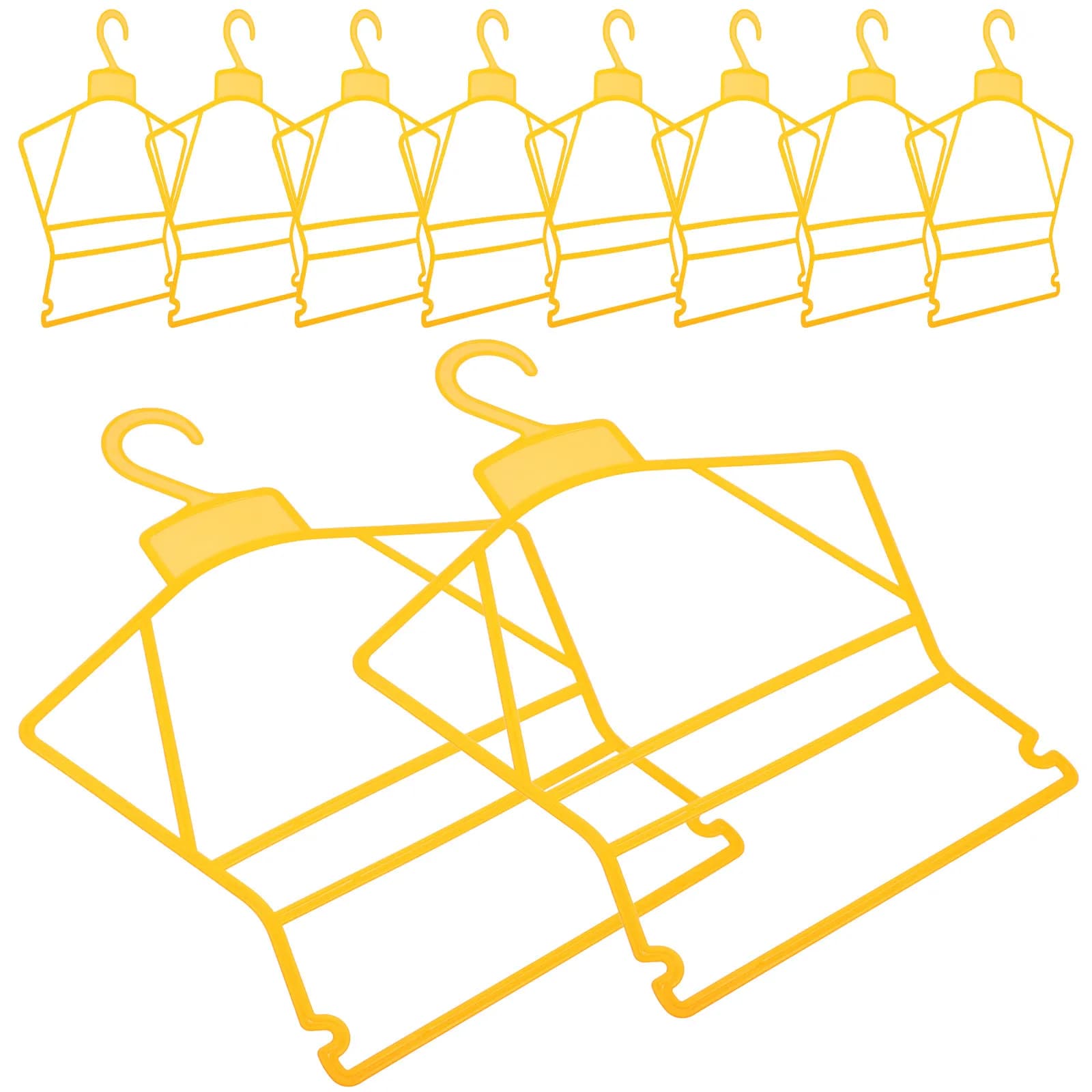 10Pcs Smooth Plastic Hangers Small Design for Wardrobe Organization Elegant Space Saving Hangers for Clothes