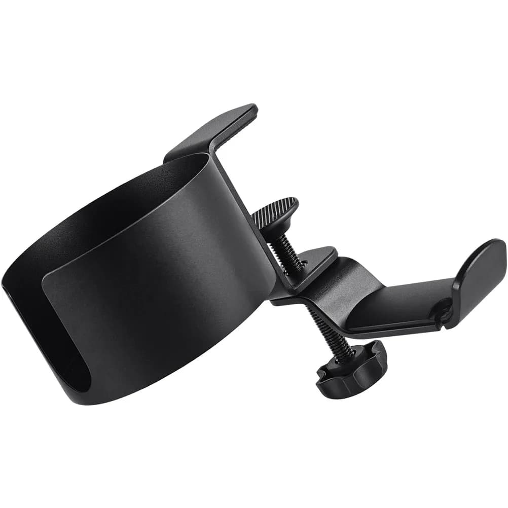 Supporto per Cuffie Regolabile con Portabicchieri Girevole da Scrivania, Gancio per Cuffie da Gaming con Morsetto da Tavolo