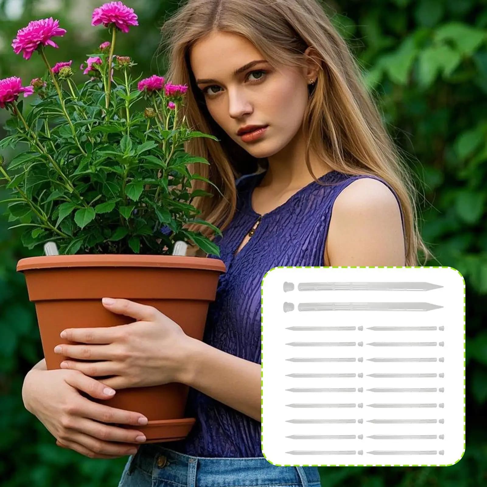 Aerazione delle piante per vasi Aeratore per terreno per invasatura da 20 pezzi 9,8 pollici Previene i bastoncini di ventilazione per l'irrigazione eccessiva per il giardino vegetale