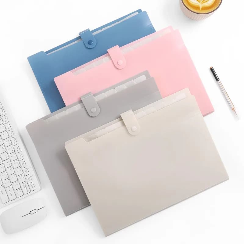 Accordion Folder, A4 Size, Expandable Folder With 12 Pockets, Macaron Color Folder With Labels, Portable File Organizer, School