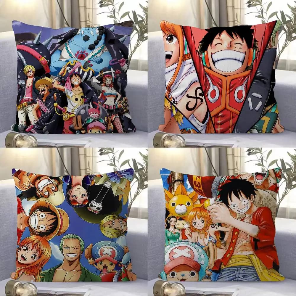 Federa per Cuscino Classico Anime O-ONE P-PIECE, Copricuscino per Auto 45X45CM, Federa Lombare, Copricuscino per Divano