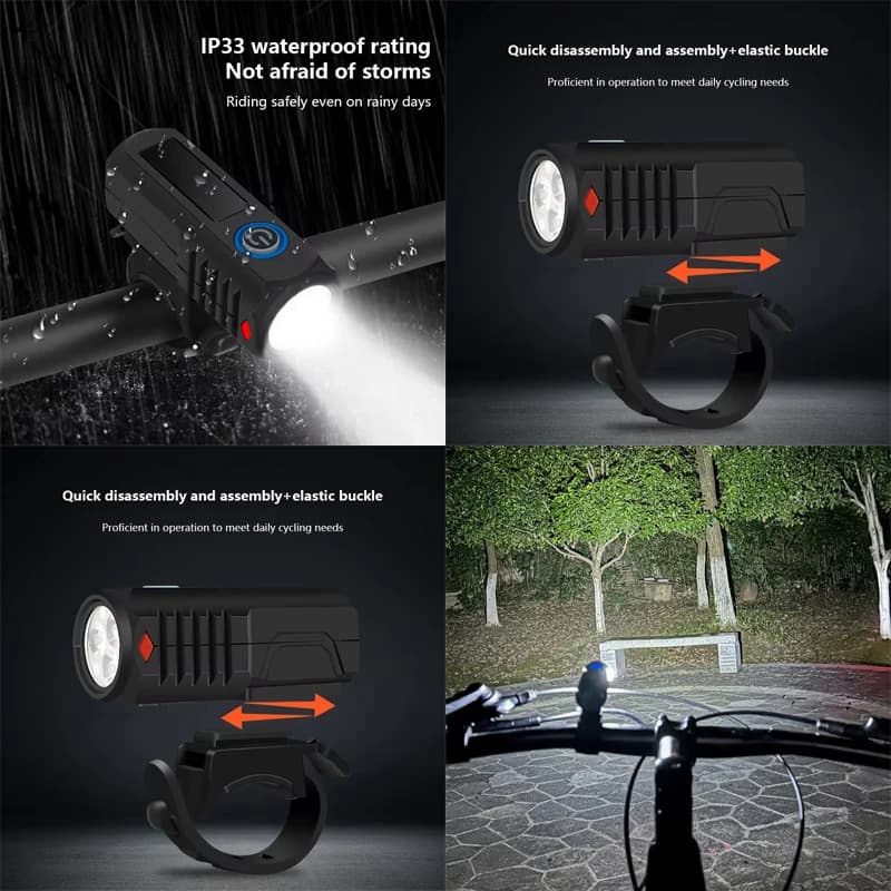 Luce luminosa per bicicletta LED anteriore USB ricaricabile lampada per bicicletta da montagna faro per bici torcia scooter da ciclismo
