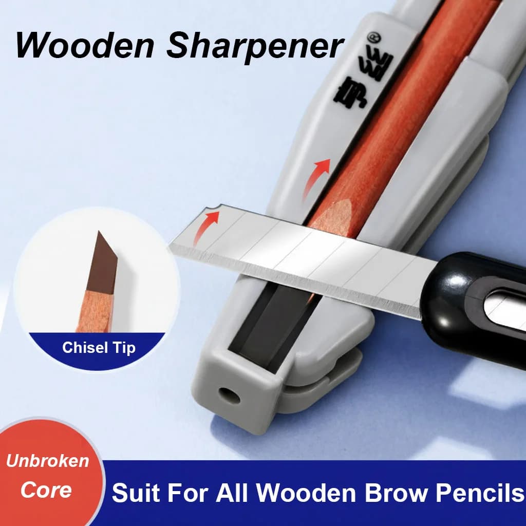 Temperamatitis for wooden eyebrows for chisel tip No Broken nucleus Easy manual timing compatible with all wooden eyebrow pencils