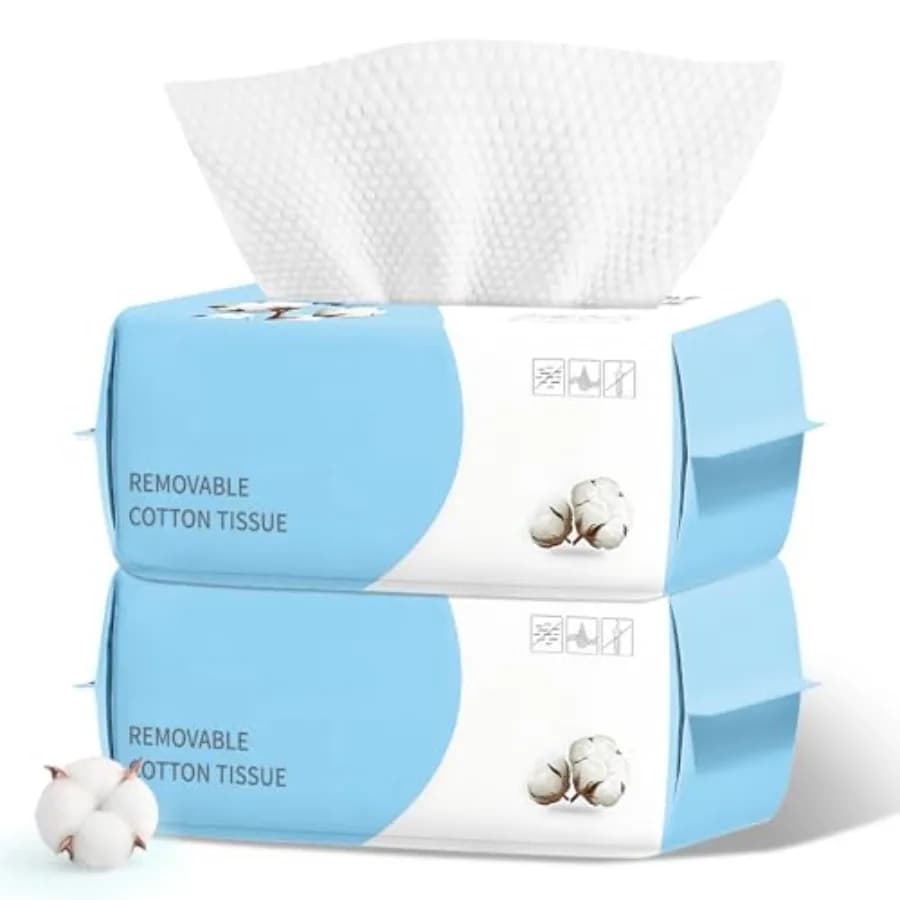 Disposable Face Salviettes, Biodegradable Dry Panels, Super Soft and Mirrors, No Hair, for Sensible Skins