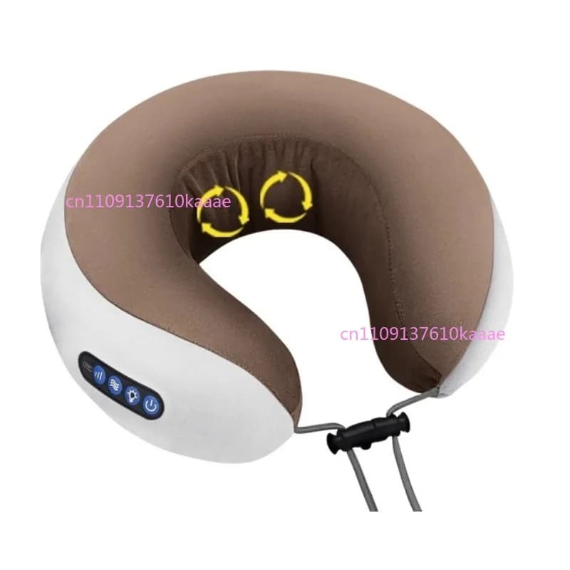 Cuscino per massaggio cervicale Massaggiatore a forma di U Massaggiatore per collo con impacco caldo Protezione elettrica per il collo Cuscino da viaggio Regalo di compleanno