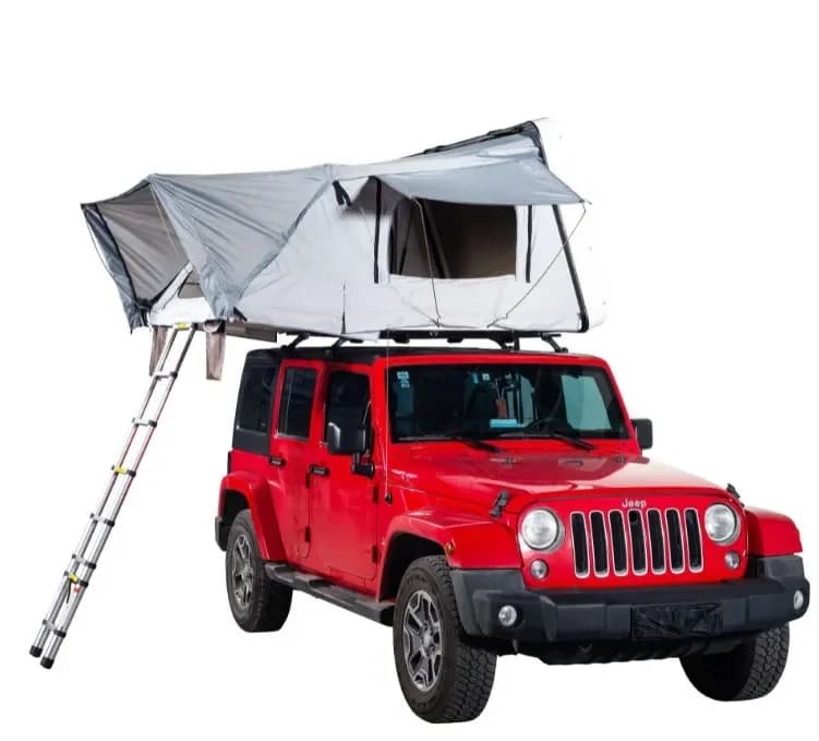 Tenda da tetto per auto personalizzata Tenda da tetto per camion da campeggio pieghevole per esterni per rimorchio pick-up SUV con copertura rigida in alluminio ABS