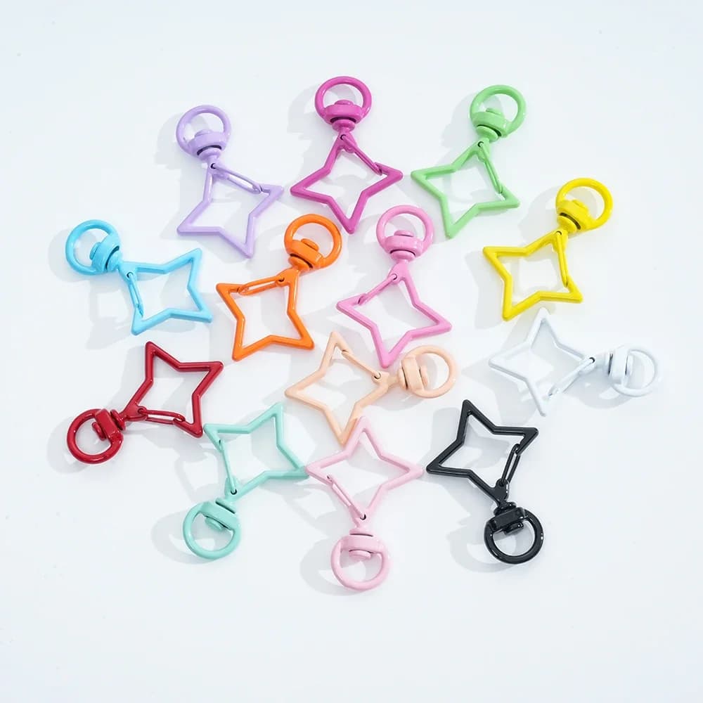 26x38mm Stella a forma di rombo Fibbie a scatto Portachiavi Aragosta Catenacci per realizzare ganci portachiavi Accessori gioielli artigianali