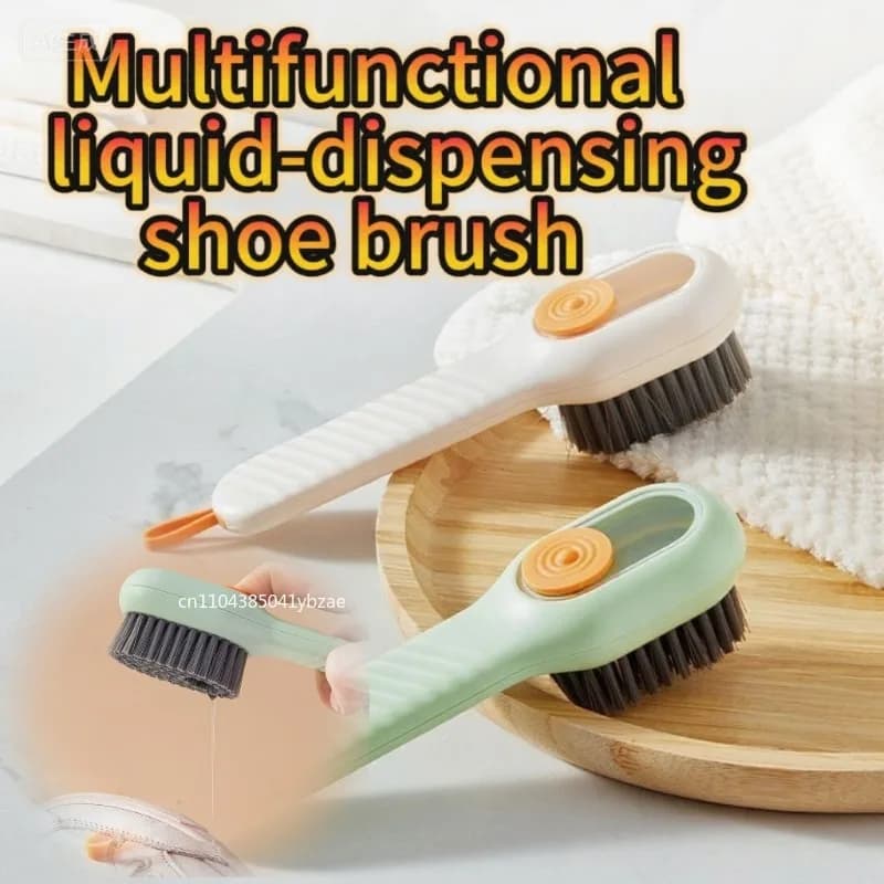 Spazzola per la pulizia delle scarpe multifunzione con liquido spremuto Nessun danno alle scarpe Spazzola per la pulizia del bucato a setole morbide per uso domestico
