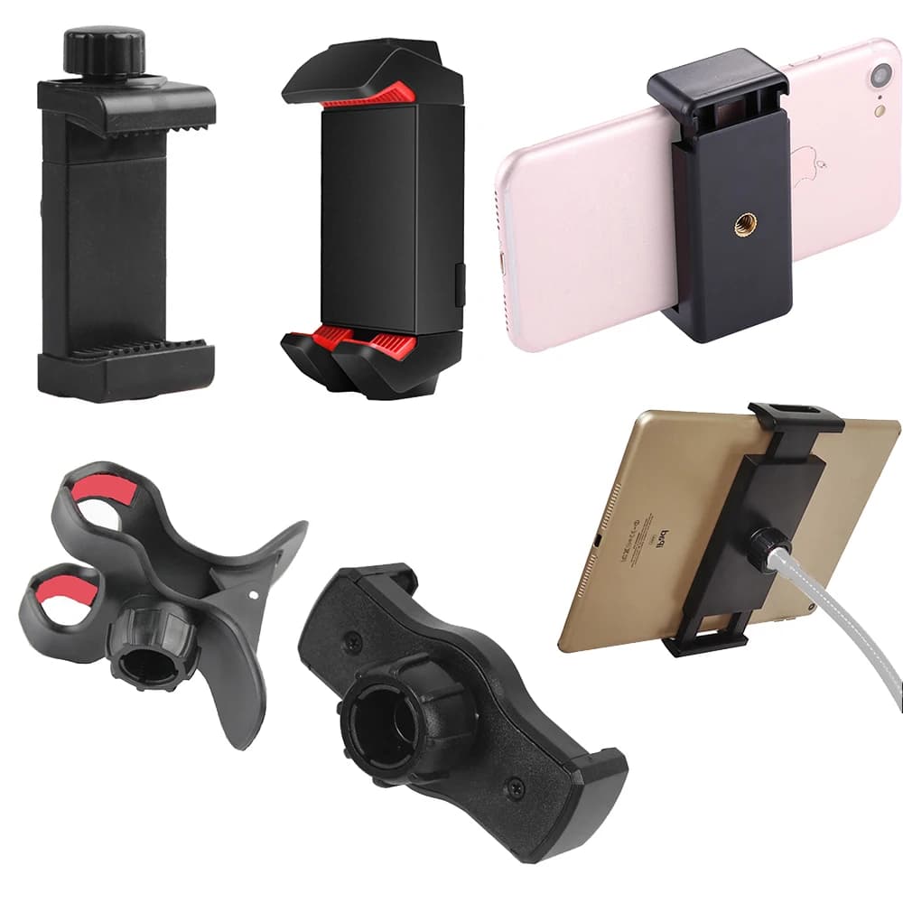 Supporto Multifunzione con Foro per Vite da 1/4 di Pollice per Monopiede, Asta Selfie, Treppiede, Supporto per Telefono Cellulare