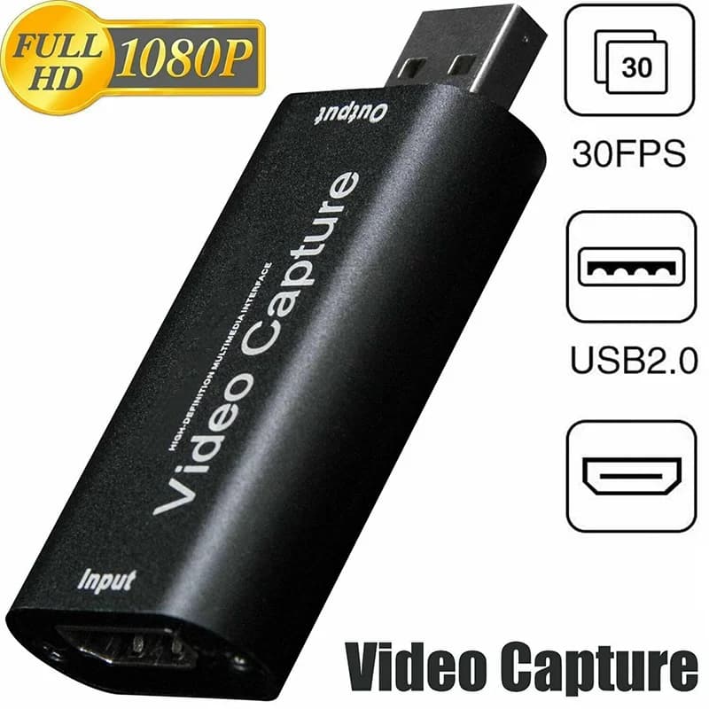 4K HDMI-compatible Video Capture Card USB A USB To HDMI-compatible Capturer USB 2.0 Grabber Recorder Game Audio Accessories Kit