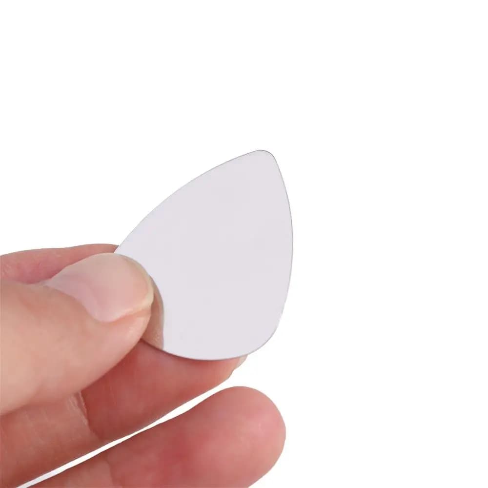 10PCS 0.3mm Stainless Steel Guitar Picks Triangle Gestures Metal Guitar Plectrum Adhesive Mediator Finger Shrapnel Bass Guitar
