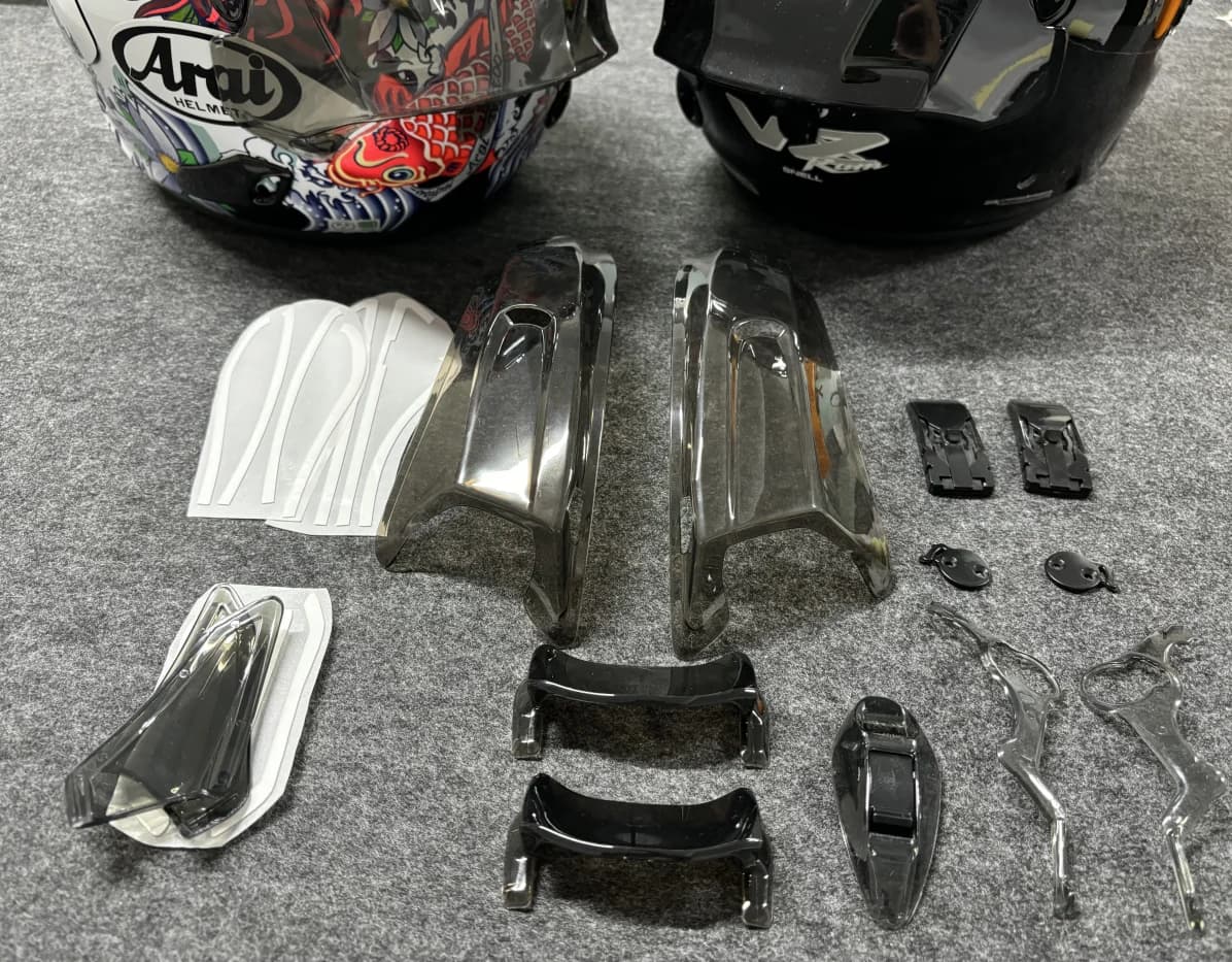 Per ARAI VZ RAM 3/4 MZ SZ RAM Moto Rivestimento Posteriore Casco Spoiler Casco Spoiler Accessori Casco Air Vent Air Vent