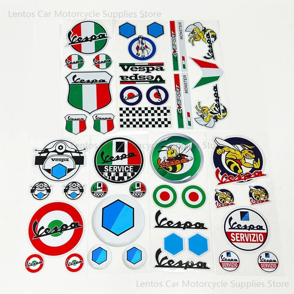 Reflective Bee Motorcycle Sticker for Helmet Fuel Tank Body Rear Suitable for Vespa Decoration