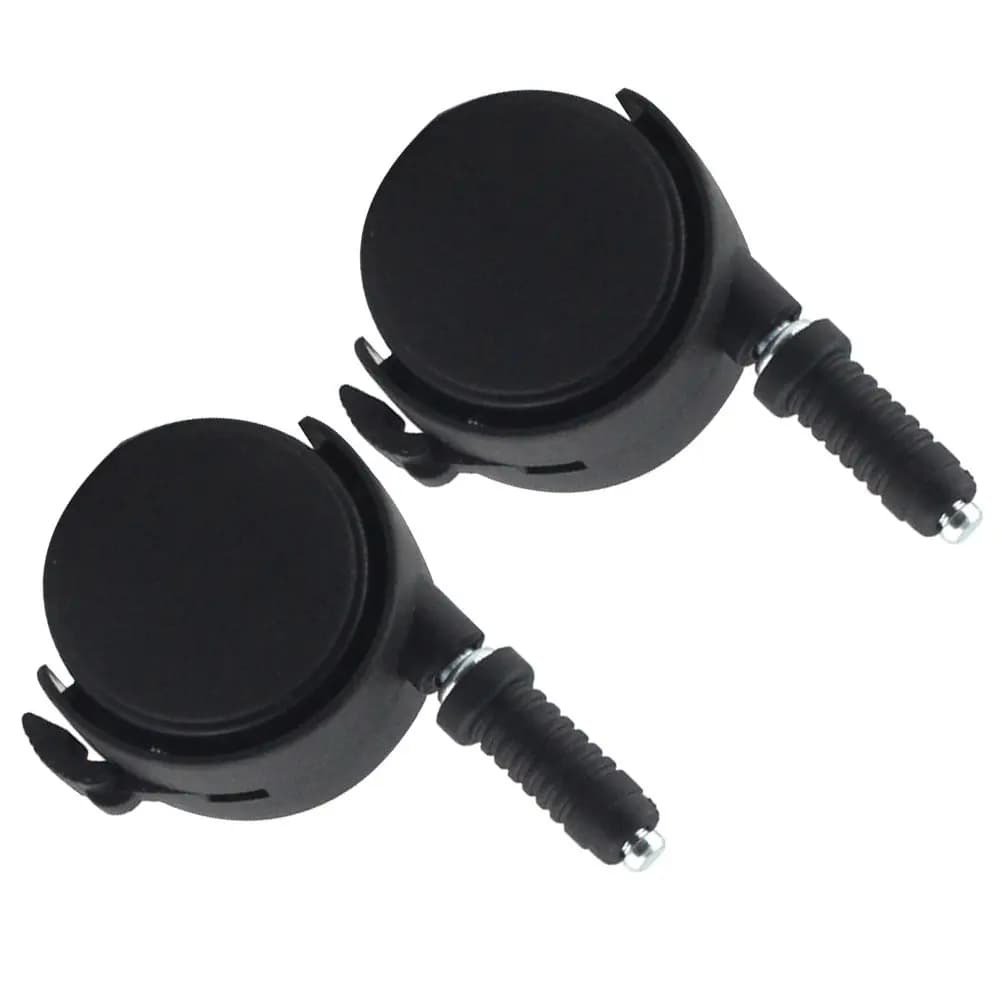 2Pcs Office Chair Caster Wheels with Brake Heavy Duty Plastic Furniture Casters for Computer Desk Gaming Chairs Smooth Rolling