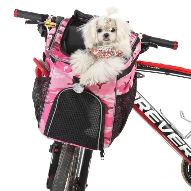 Multifunction Pet Carrier Backpack for Dogs Cats Mesh Zipper Solid Classic Design Bicycle Car Seat Compatible Removable Mat