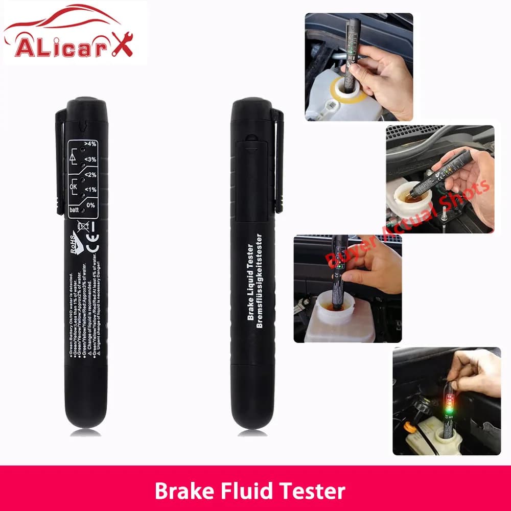 Auto Meters Car Vehicle Oil Electronic Brake Fluid Liquid Tester Pen Accurate Oil Moisture DOT3 4 5 LED Oil Test Indicator Pen