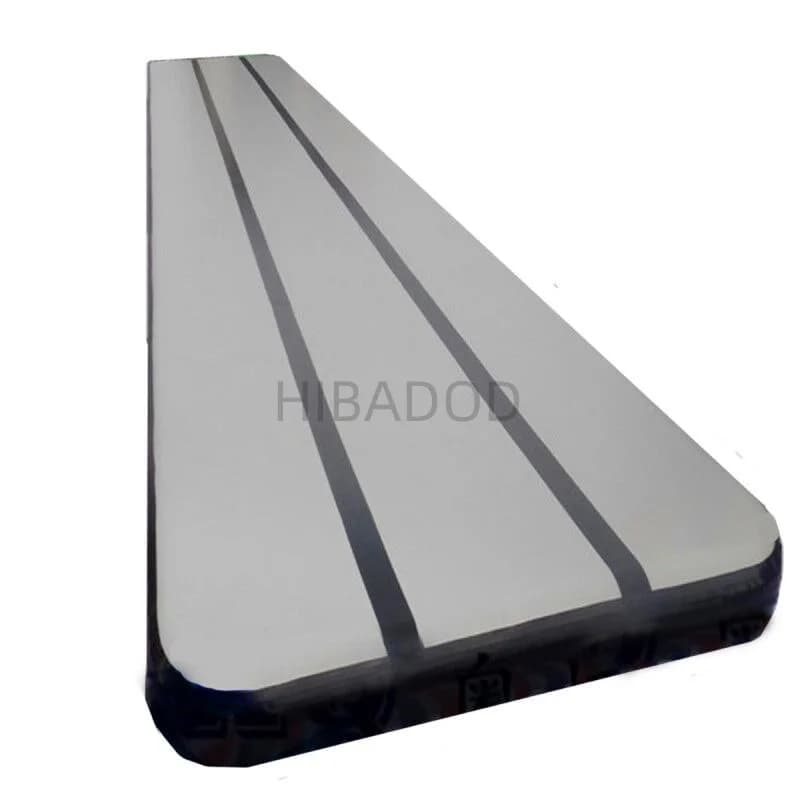 HIBADOU Inflatable Air Gymnastics Mat 11x2x0.2m Training Mats for Gymnastics Flooring for Yoga Cheerleader Landing with One Pump