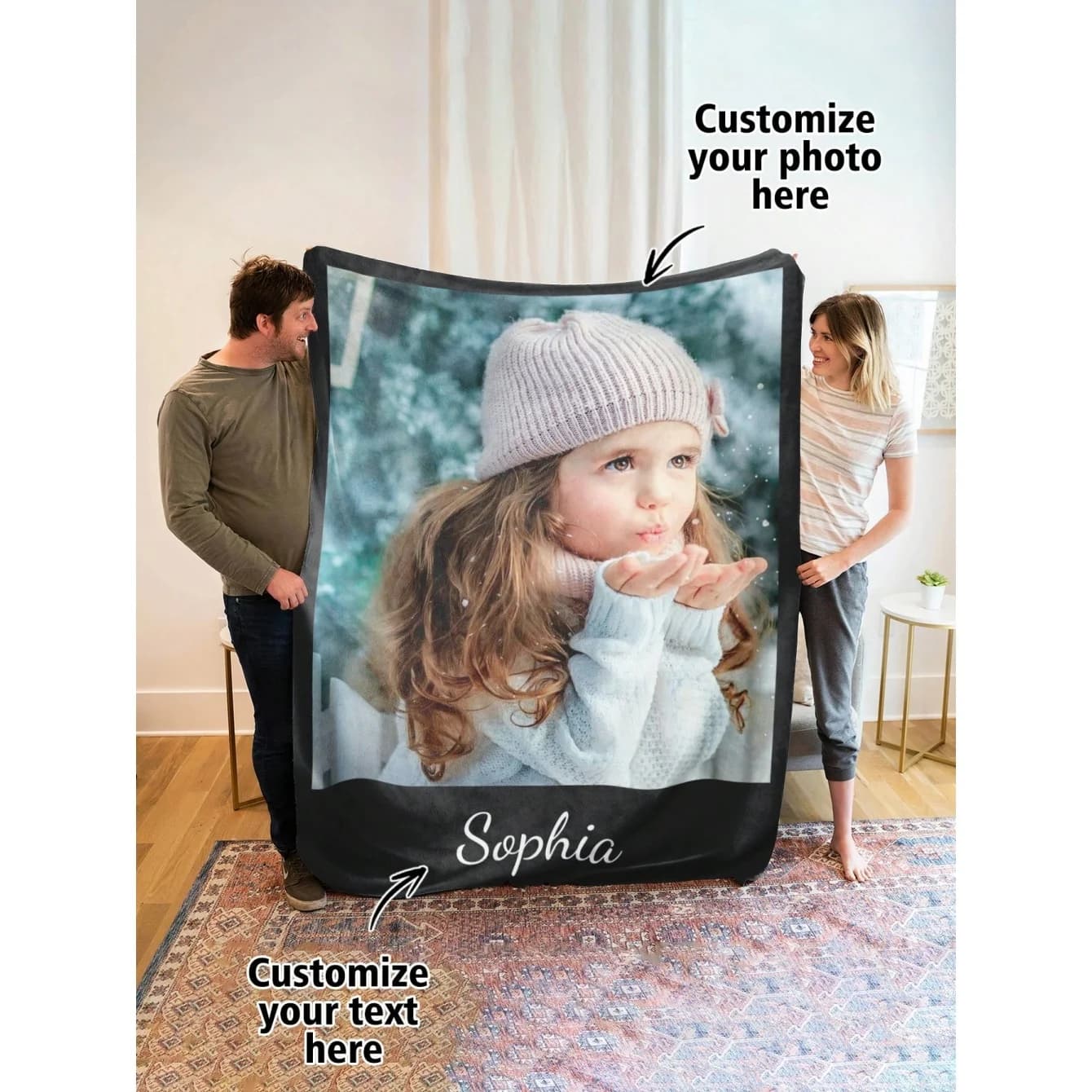 Coperta personalizzata personalizzata Foto personale Coperta da letto in flanella Compleanno Matrimonio Coppia Coperta regalo per le vacanze di San Valentino