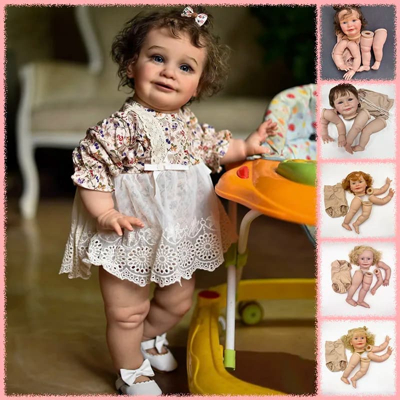 23inch Hand Root Hair Awake Multiple Styles Reborn Zoe Doll Kit Unfinished Lifelike Multiple Layers Painting Doll Parts