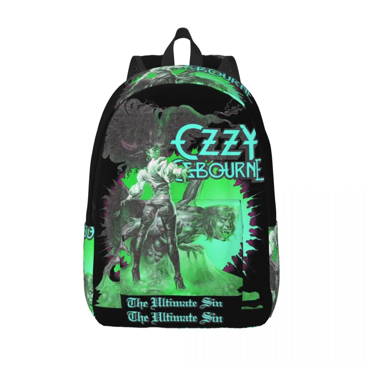 Heavy Metal Rock Ozzy Osbourne Ultimate Sunburst Neon V2 Zaino Zaini grandi per giovani Borse per la scuola superiore Zaino da trekking
