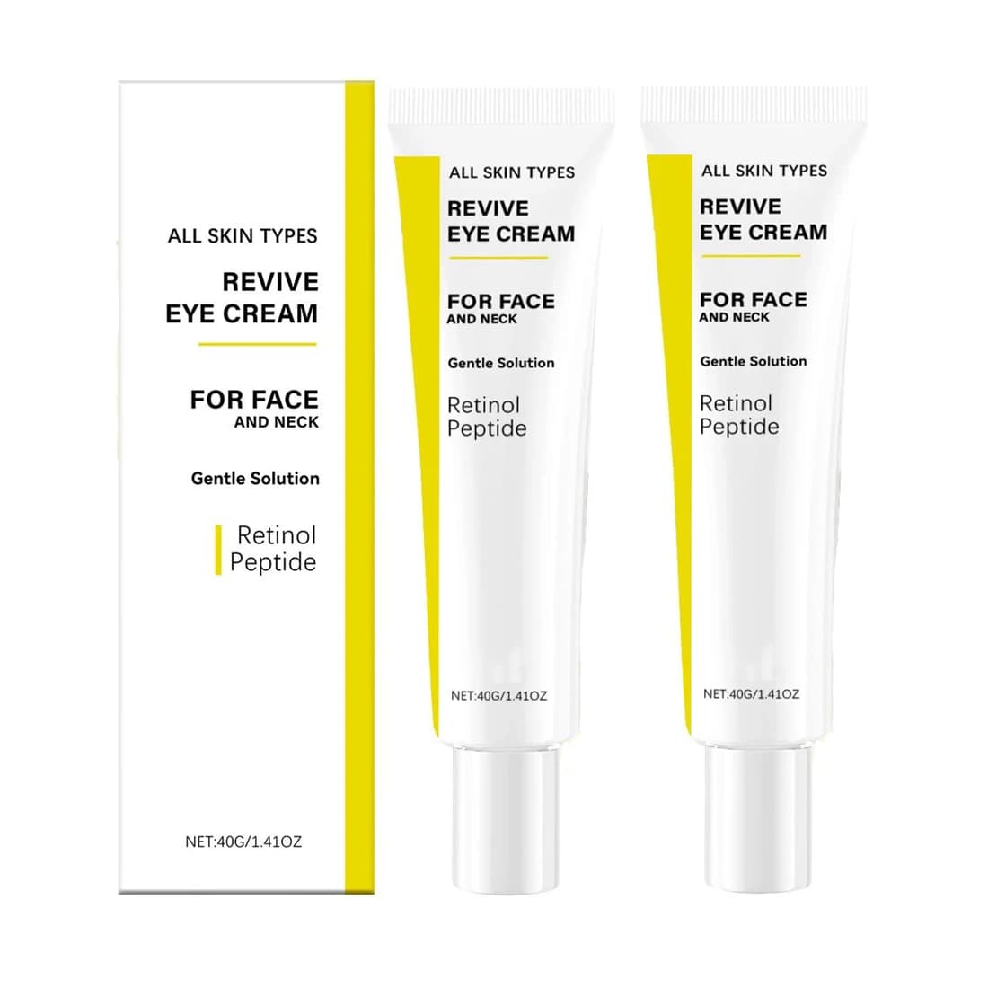 2PCS Retinolo Revive Crema Per Gli Occhi Per Il Viso E Il Collo, Nutriente Revive Crema Per Gli Occhi Peptide Crema Per Le Rughe Quotidiana Idratante Rassodante